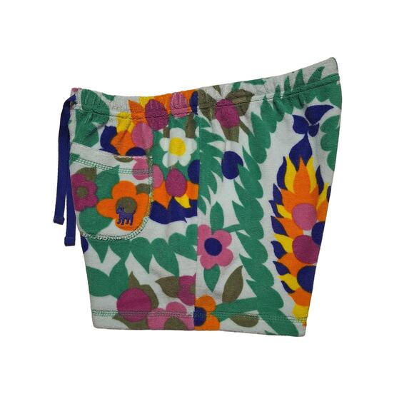 Mini Boden bold floral print towelling shorts - Picture 4 of 11